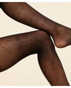 15D Plumetis schwarze Strumpfhose