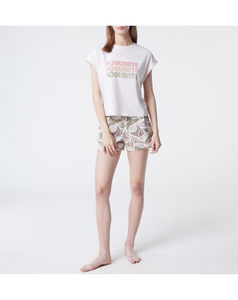 T-shirt met roze parels