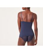 Warm Me Up marineblauwe trui met kant