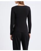 Warm Me Up Schwarzes Spitzen-T-Shirt