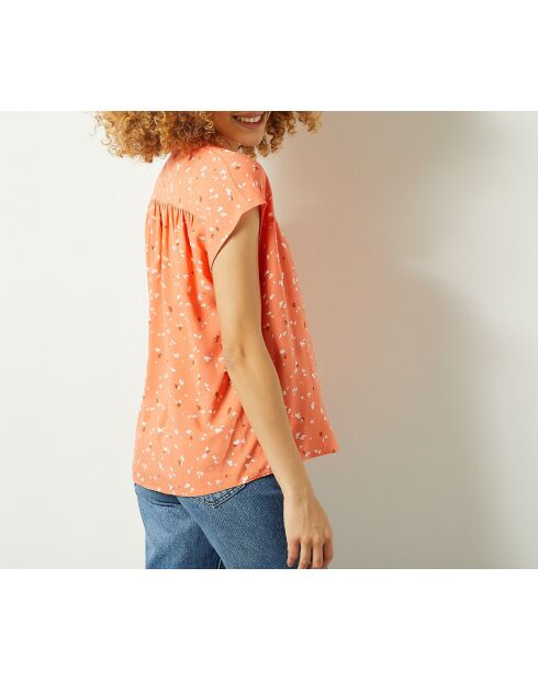 Costahemd mit Terrakotta-Print