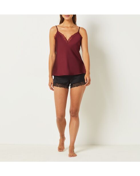 Caraco Sentiment bordeaux grenat