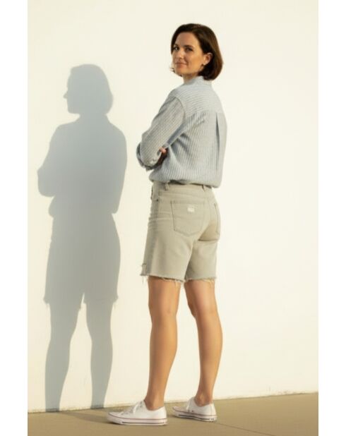 Chemise en lin mélangé Roxanne ciel