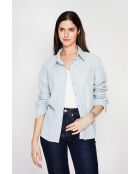 Chemise en lin mélangé Roxanne ciel