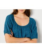 Blusa Lelix con stampa blu verde