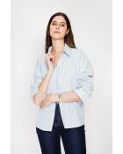 Chemise en lin mélangé Roxanne ciel