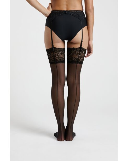 15D Schwarze Satinstrümpfe und Strumpfhosen