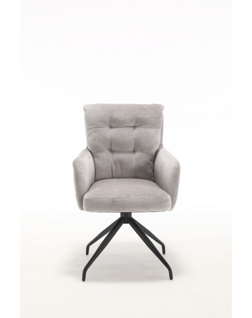 Lot de 2 fauteuils Saint Tropez gris clair - 60x92x67 cm