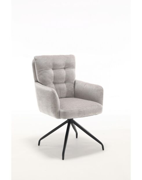 Lot de 2 fauteuils Saint Tropez gris clair - 60x92x67 cm