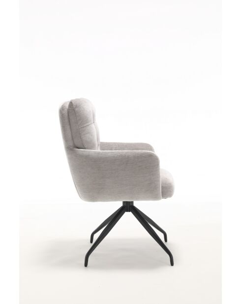 Lot de 2 fauteuils Saint Tropez gris clair - 60x92x67 cm