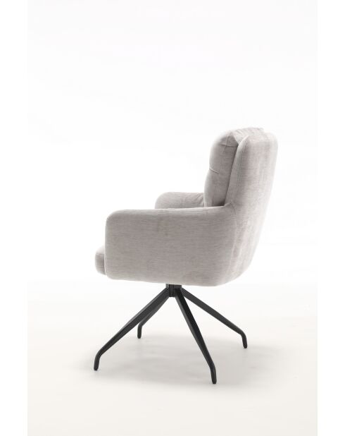 Lot de 2 fauteuils Saint Tropez gris clair - 60x92x67 cm