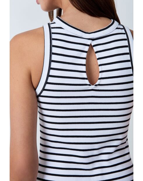 Canotta Steffia a righe bianche e nere