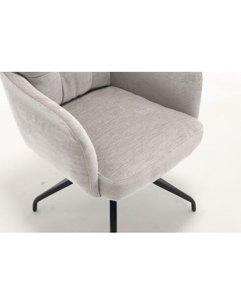 Lot de 2 fauteuils Saint Tropez gris clair - 60x92x67 cm
