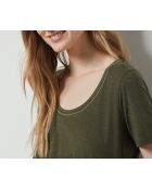 Delfa khakifarbenes olivgrünes T-Shirt