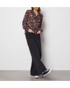 Blusa nera stampata Paulina