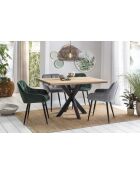 Table chêne massif huilé naturelle - 140x77x85 cm