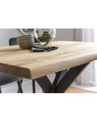 Table chêne massif huilé naturelle - 140x77x85 cm