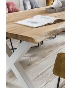 Tafel in natuurlijk geolied massief eikenhout - 300x77x110 cm
