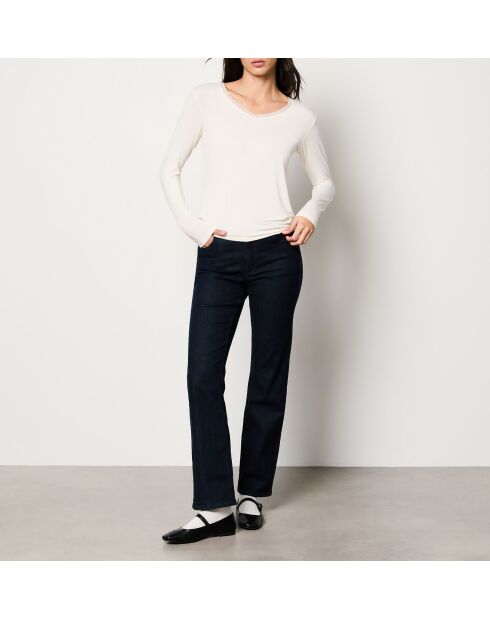 Warm Me Up T-shirt met kant ecru