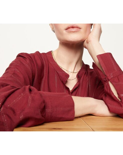 Camisa Emia burdeos