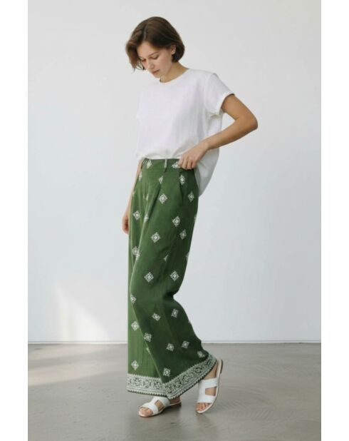 Pantalon Kara kaki clair