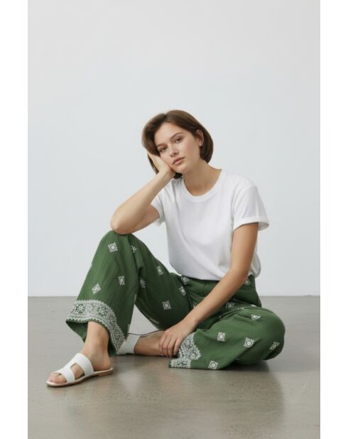 Pantalon Kara kaki clair