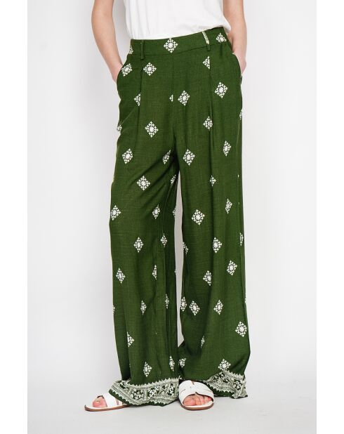 Pantalon Kara kaki clair