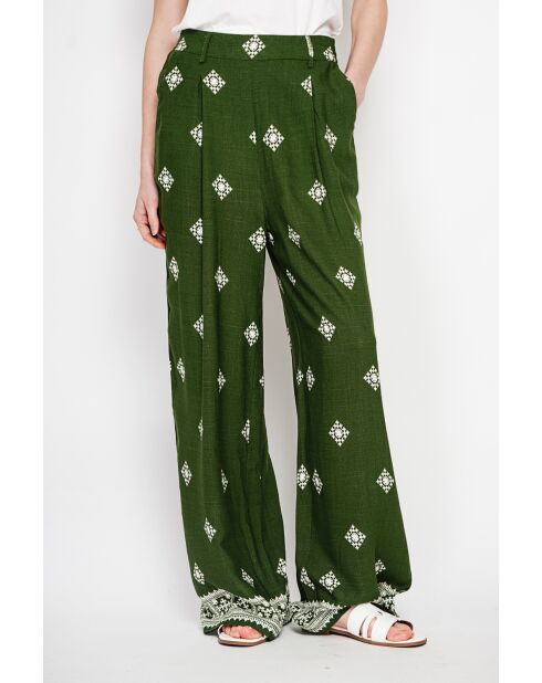 Pantalon Kara kaki clair