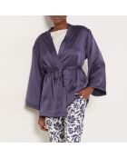 Pigiama a tre pezzi blu notte e bianco Tyssem