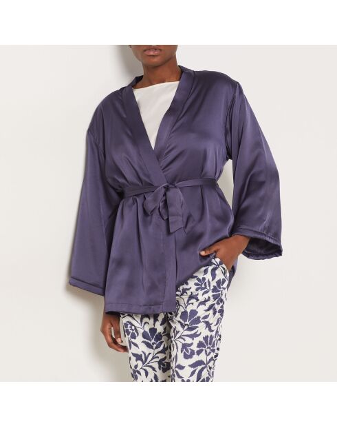 Pijama Tyssem azul medianoche y blanco de tres piezas