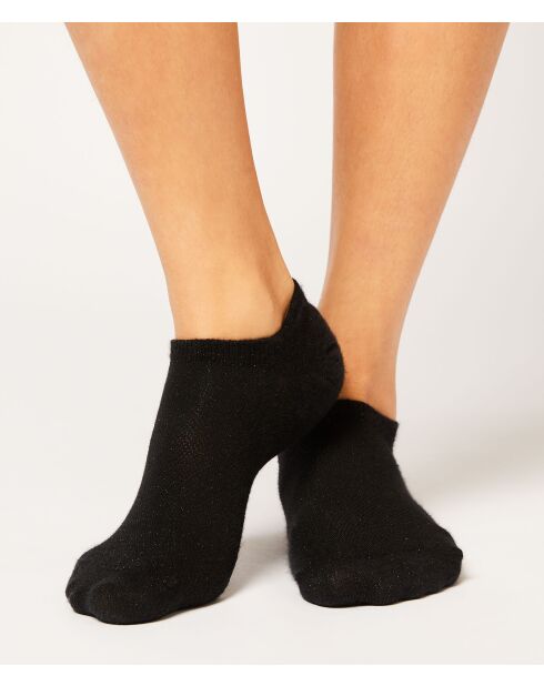 Calzini Sneaker Socks 2PP nero/beige