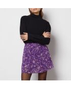 Falda Paulina estampada con fondo morado