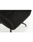 Lot de 2 fauteuils Taragona gris noir foncé - 63x88x44 cm