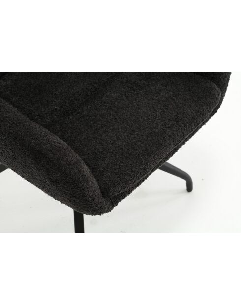 Lot de 2 fauteuils Taragona gris noir foncé - 63x88x44 cm