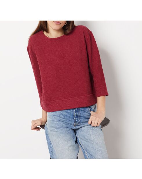 Aaron bordeauxrood T-shirt