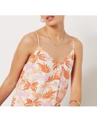 Felixa bedrucktes Kleid mit weißem Hintergrund