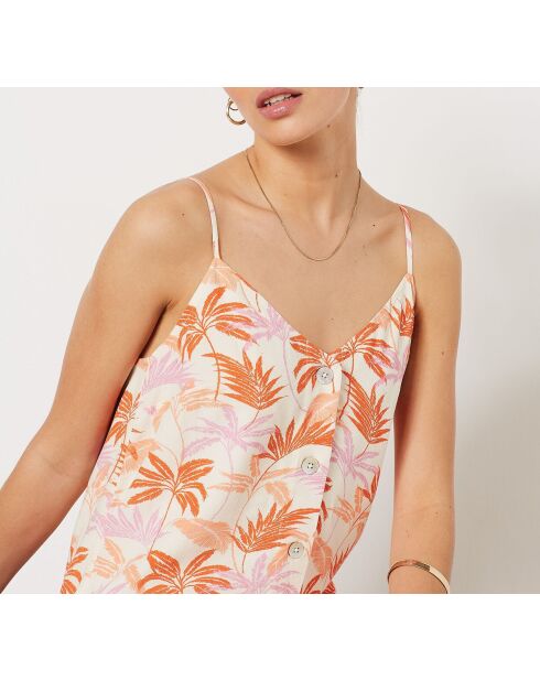 Felixa bedrucktes Kleid mit weißem Hintergrund