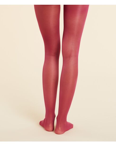 Halbundurchsichtige Strumpfhose in Fuchsia