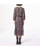 Athia jurk met marineblauwe print