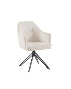 Lot de 2 chaises Alaro velours côtelé déhoussable beiges - 58x87x63 cm