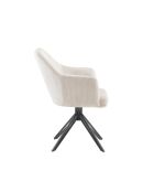 Lot de 2 chaises Alaro velours côtelé déhoussable beiges - 58x87x63 cm