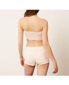 Debardeur Crop Foulard écru