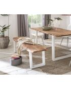 Banc acacia massif verni naturelle - 180x45x38 cm