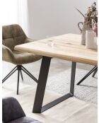 Table chêne massif huilé naturelle - 240x77x100 cm