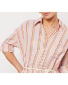 Mehrfarbiges figurgraues Kleid