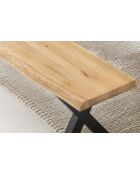 Banc chêne massif huilé naturelle - 180x45x38 cm