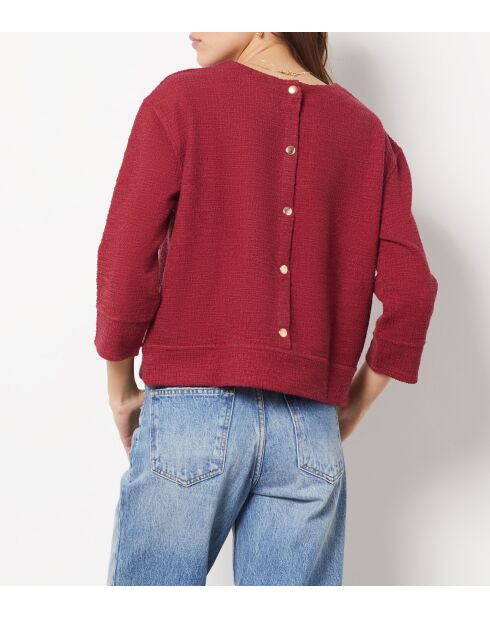 Aaron bordeauxrood T-shirt