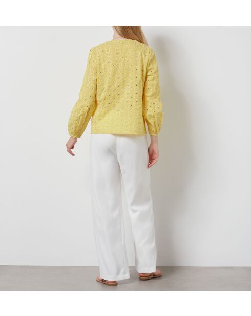 Sonnengelbes Hemd Leon mit Stickerei