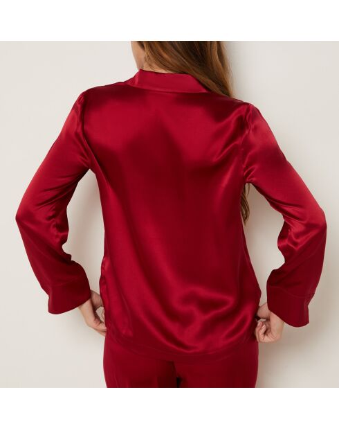 Camicia rossa perlata