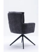 Lot de 2 fauteuils Monaco b gris noir foncé - 59x92x68 cm
